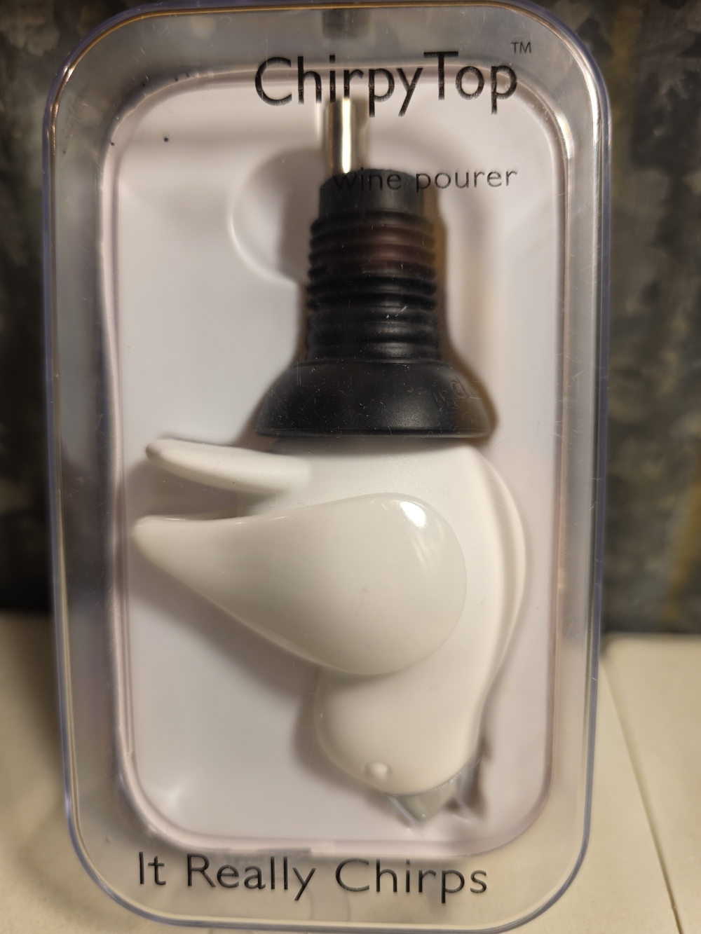 Chirpy Top Wine Pourer (Chirps While You Pour) Drip-free, Stainless Steel Tube